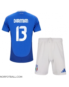 Billige Fotballdrakt Italia Matteo Darmian #13 Replika Hjemmedraktsett Barn EM 2024 Kortermet (med bukser)